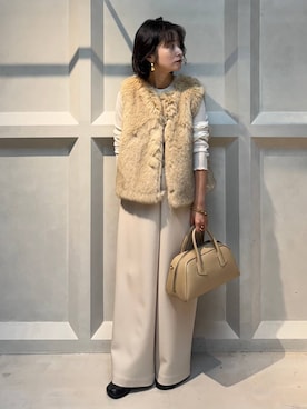 「アイテム（ピアス（両耳用））」を使った、伊藤美咲さん（レディース・146cm）の秋コーディネート