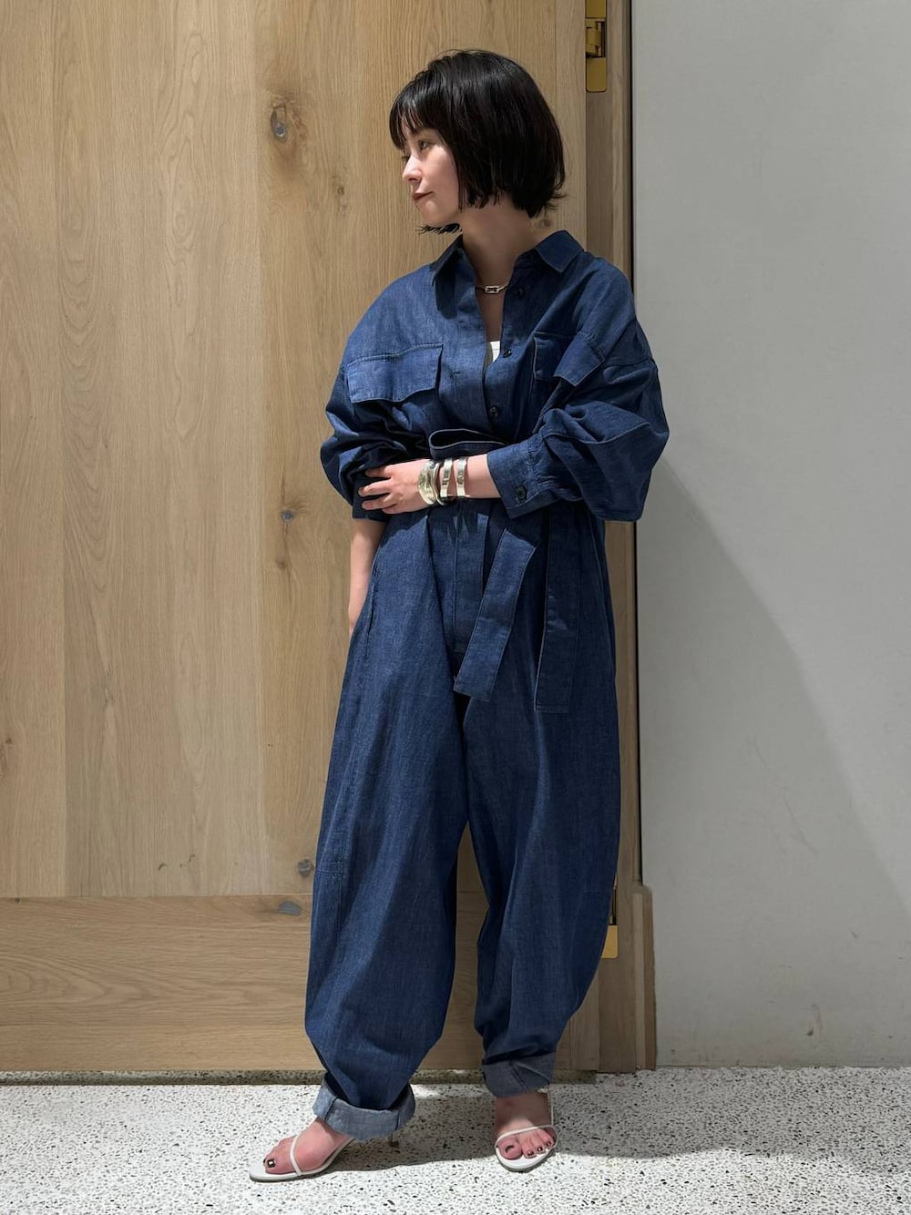 新品タグ付】Curensology カレンソロジー デニムジャンプスーツ