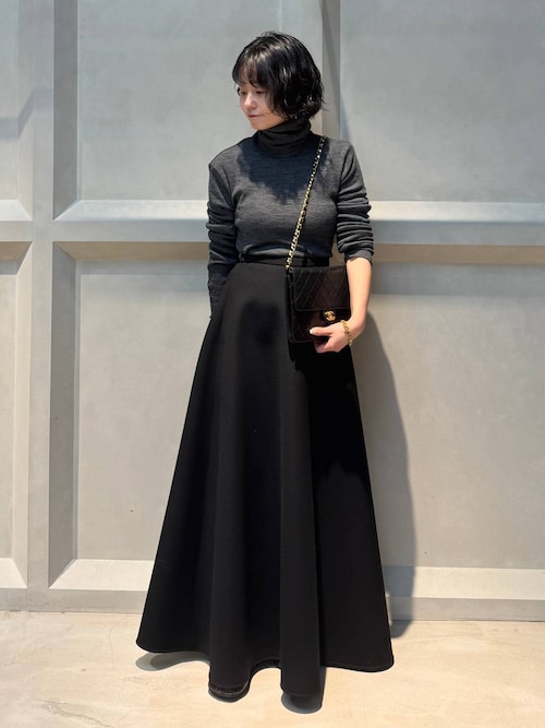 Curensology(カレンソロジー)/ウールボンディングフレアスカート