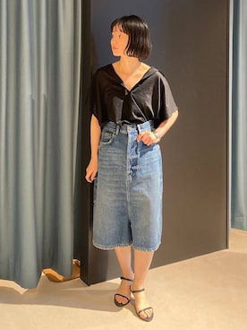 「Curensology（カレンソロジー）のアイテム」を使った、伊藤美咲さん（レディース・146cm）の春コーディネート