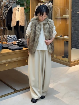 「アイテム（ピアス（両耳用））」を使った、伊藤美咲さん（レディース・146cm）の秋コーディネート