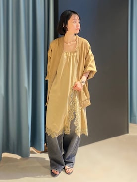 「Curensology（カレンソロジー）のアイテム」を使った、伊藤美咲さん（レディース・146cm）の春コーディネート