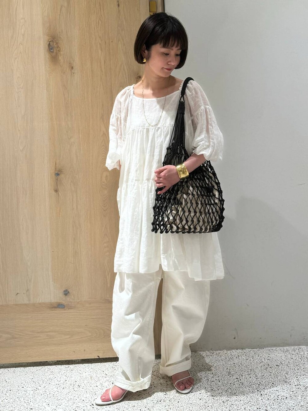 【極美品】Curensology / シアーティアードブラウス / ホワイト Curensology（カレンソロジー）の「Curensology(カレンソロジー