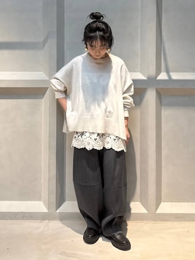 「アイテム（ピアス（両耳用））」を使った、伊藤美咲さん（レディース・146cm）の冬コーディネート