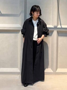 「新作」｜「アイテム（トレンチコート）」を使った、伊藤美咲さん（レディース・146cm）の冬コーディネート