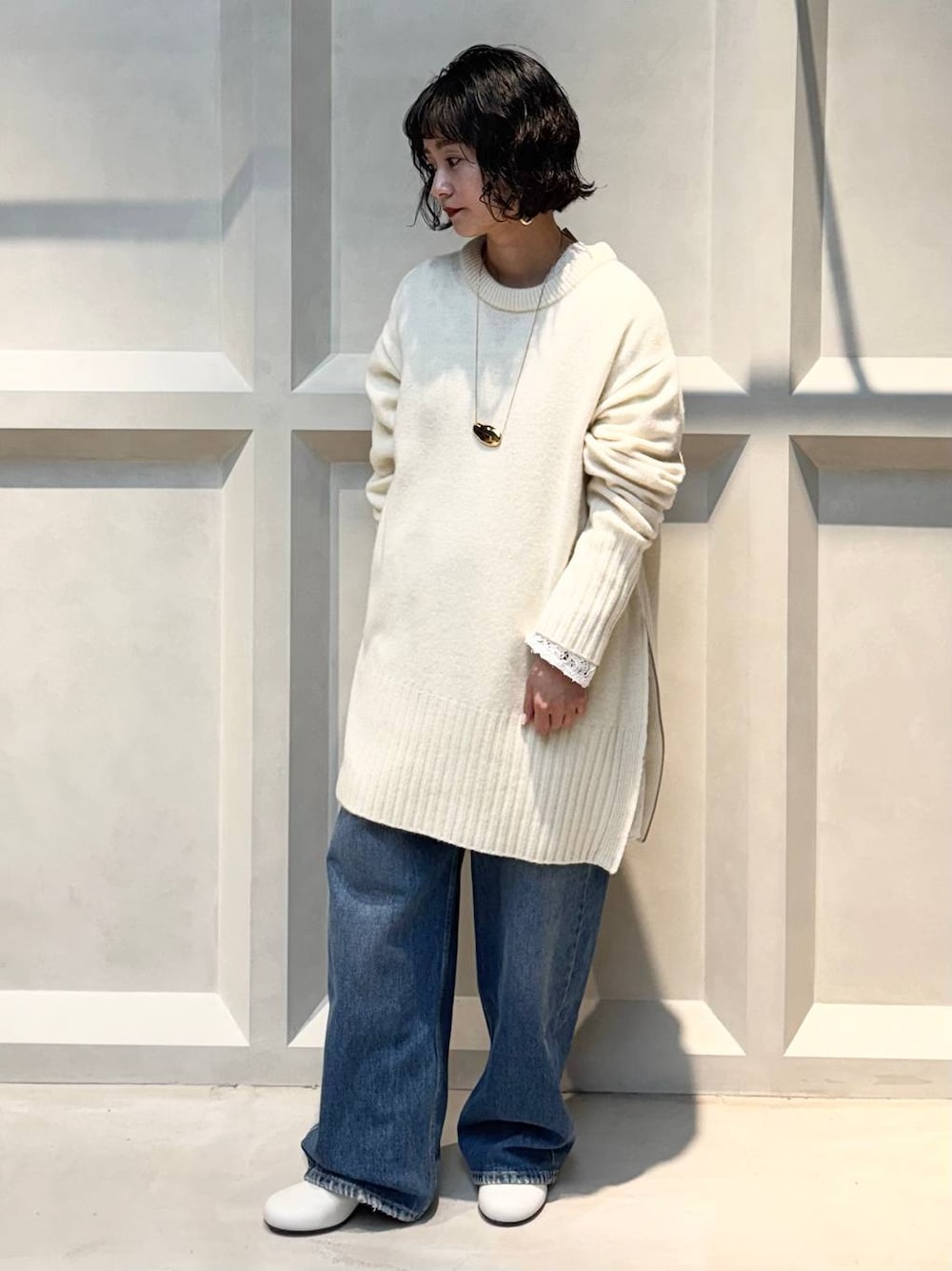 24AW⭐️美品⭐️カレンソロジー ウールカシミヤサイドジッププルオーバー／黒 Curensology（カレンソロジー）の「Curensology(カレンソロジー