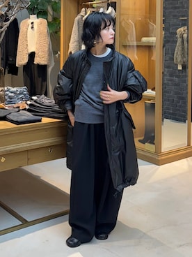 「アイテム（ピアス（両耳用））」を使った、伊藤美咲さん（レディース・146cm）の秋コーディネート