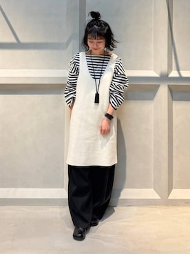 「Curensology（カレンソロジー）のアイテム（その他パンツ）」を使った、伊藤美咲さん（レディース・146cm）の冬コーディネート