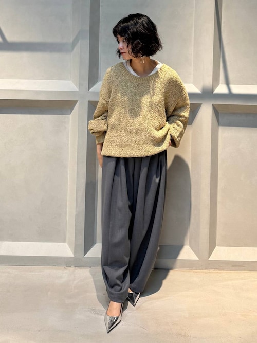 Curensology - Curensology カレンソロジー ビッグ畦ニットプルオーバー ブルー 美品 Curensology - Curensology カレンソロジー ビッグ畦ニットプル
