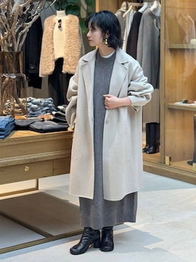 「アイテム（ピアス（両耳用））」を使った、伊藤美咲さん（レディース・146cm）の秋コーディネート