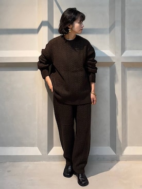 「アイテム（ピアス（両耳用））」を使った、伊藤美咲さん（レディース・146cm）の秋コーディネート