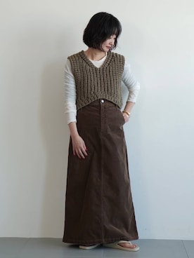 「新作」｜「アイテム（その他トップス）」を使った、伊藤美咲さん（レディース・146cm）の冬コーディネート
