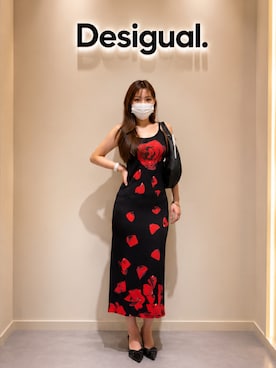 「Desigual（デシグアル）のアイテム」を使った、Desigual りんくう STAFFさん（レディース・168cm）の夏コーディネート
