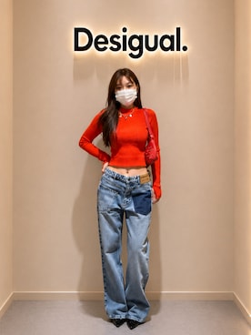 「Desigual（デシグアル）のアイテム」を使った、Desigual りんくう STAFFさん（レディース・168cm）の夏コーディネート