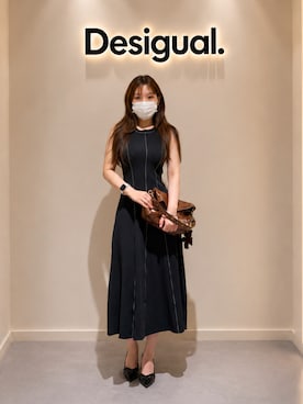 「Desigual（デシグアル）のアイテム」を使った、Desigual りんくう STAFFさん（レディース・168cm）の夏コーディネート
