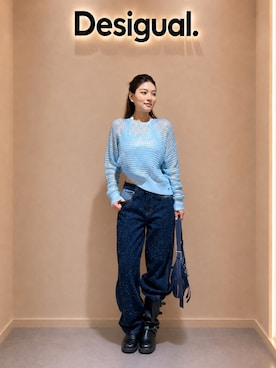「Desigual（デシグアル）のアイテム（トップス）」を使った、Desigual りんくう STAFFさん（レディース・168cm）の夏コーディネート