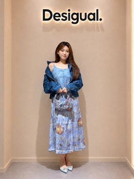 「Desigual（デシグアル）のアイテム」を使った、Desigual りんくう STAFFさん（レディース・168cm）の夏コーディネート