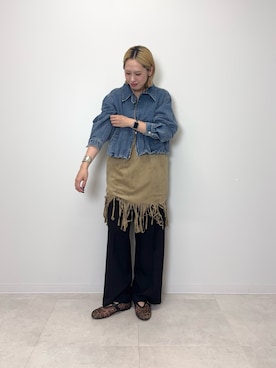 「RODE SKO（ロデスコ）のアイテム（バレエシューズ）」を使った、和さん（レディース・161cm）の秋コーディネート
