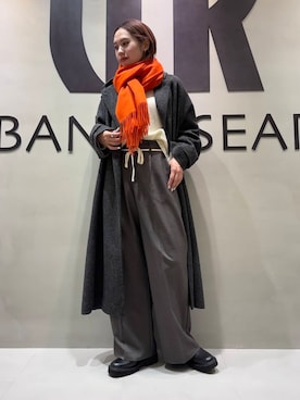 「冬の差し色コーデ」｜和さん（レディース・161cm）の冬コーディネート