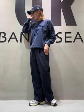 「アーバンリサーチ」｜「アイテム（スウェット）」を使った、和さん（レディース・161cm）の冬コーディネート