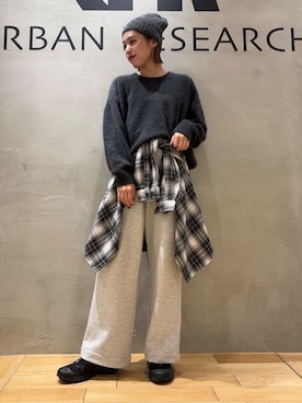 「クルーネックニット」｜和さん（レディース・161cm）の秋コーディネート