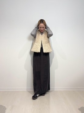 「秋のコーデ」｜「アイテム（その他アウター）」を使った、和さん（レディース・161cm）の秋コーディネート