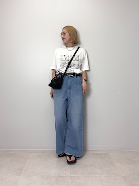 「RODE SKO（ロデスコ）のアイテム」を使った、和さん（レディース・161cm）の夏コーディネート