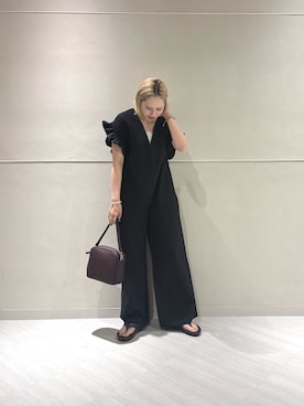 「アイテム（オールインワン・サロペット）」を使った、和さん（レディース・161cm）の夏コーディネート
