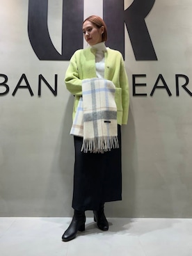 「URBAN RESEARCH ROSSO WOMEN（アーバンリサーチ　ロッソ）のアイテム（ストール/ショール）」を使った、和さん（レディース・161cm）の秋コーディネート
