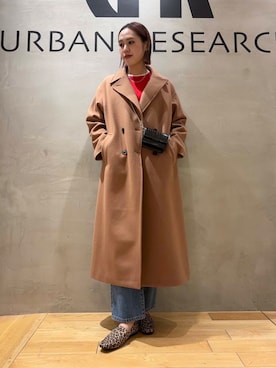 「アイテム（チェスターコート）」を使った、和さん（レディース・161cm）の冬コーディネート