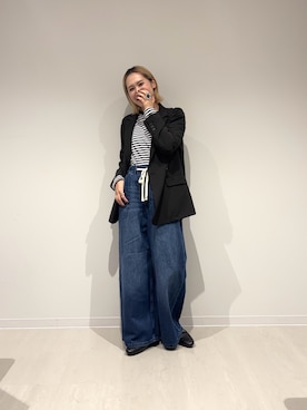 「アイテム（ジャケット/アウター）」を使った、和さん（骨格ナチュラル・レディース・161cm）の秋コーディネート