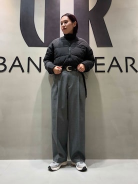 「スラックス」｜「アイテム（その他アウター）」を使った、和さん（レディース・161cm）の秋コーディネート