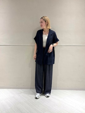 「アイテム（その他アウター）」を使った、和さん（レディース・161cm）の夏コーディネート
