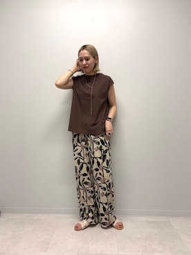 「リネン素材」｜和さん（レディース・161cm）の夏コーディネート