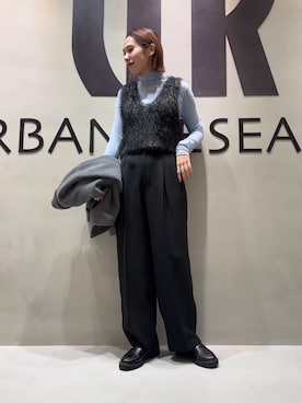 「アーバンリサーチ」｜「アイテム（その他アウター）」を使った、和さん（レディース・161cm）の冬コーディネート