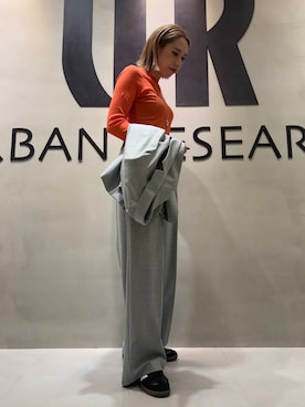 「スラックス」｜「アイテム（その他アウター）」を使った、和さん（レディース・161cm）の夏コーディネート