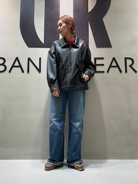 「クラークス」｜「アイテム（ブルゾン）」を使った、和さん（レディース・161cm）の秋コーディネート