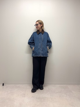 2WAYカラーデニムブルゾンを使った人気ファッション