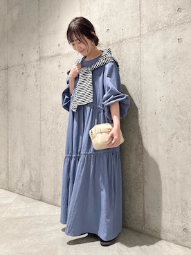 「SonnyLabel」｜「アイテム（ワンピース/ドレス）」を使った、香織さん（レディース・154cm）の春コーディネート