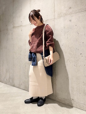 「URBAN RESEARCH Sonny Label（アーバンリサーチサニーレーベル）のアイテム（バッグ）」を使った、香織さん（レディース・154cm）の秋コーディネート