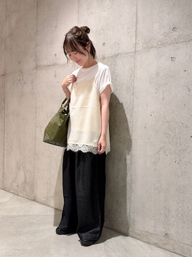 「URBAN RESEARCH Sonny Label（アーバンリサーチサニーレーベル）のアイテム（バッグ）」を使った、香織さん（レディース・154cm）の夏コーディネート