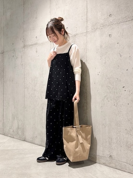 「FORK&SPOON（フォークアンドスプーン）のアイテム」を使った、香織さん（レディース・154cm）の秋コーディネート