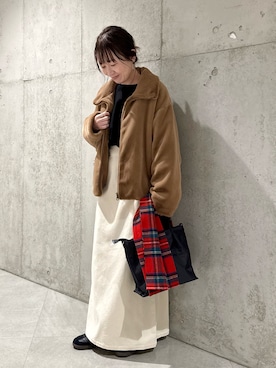「Legato Largo（レガートラルゴ）のアイテム」を使った、香織さん（レディース・154cm）の秋コーディネート