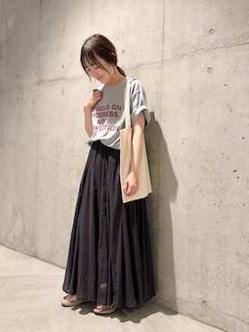 「URBAN RESEARCH Sonny Label（アーバンリサーチサニーレーベル）のアイテム」を使った、香織さん（レディース・154cm）の夏コーディネート