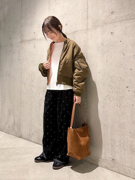 「URBAN RESEARCH Sonny Label（アーバンリサーチサニーレーベル）のアイテム（バッグ）」を使った、香織さん（レディース・154cm）の秋コーディネート