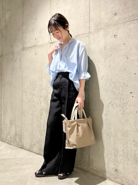 「Calzanor（カルザノール）のアイテム」を使った、香織さん（レディース・154cm）の春コーディネート