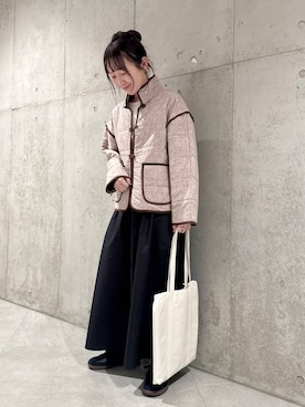 「URBAN RESEARCH Sonny Label（アーバンリサーチサニーレーベル）のアイテム（ブルゾン）」を使った、香織さん（レディース・154cm）の春コーディネート