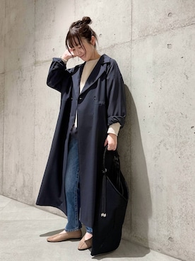 「URBAN RESEARCH Sonny Label（アーバンリサーチサニーレーベル）のアイテム（スウェット）」を使った、香織さん（レディース・154cm）の冬コーディネート