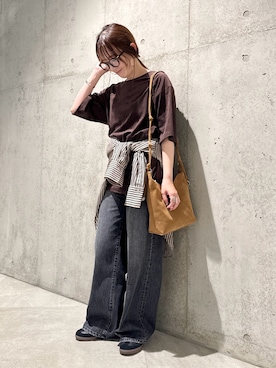 「URBAN RESEARCH（アーバンリサーチ）のアイテム」を使った、香織さん（レディース・154cm）の秋コーディネート