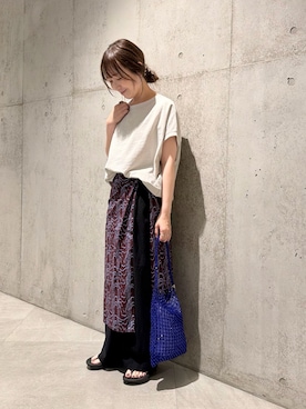 「URBAN RESEARCH Sonny Label（アーバンリサーチサニーレーベル）のアイテム」を使った、香織さん（レディース・154cm）の夏コーディネート